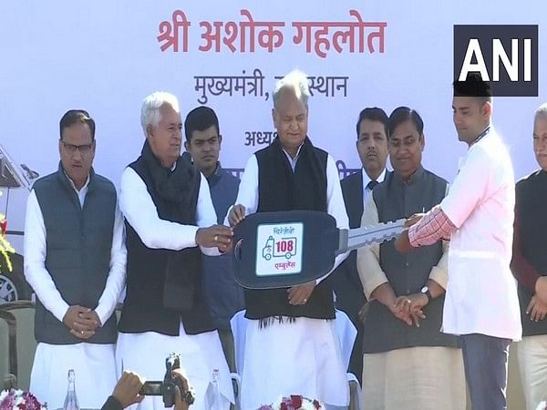 CM Ashok Gehlot flags off 167 new ambulances, launches inspection mobile app