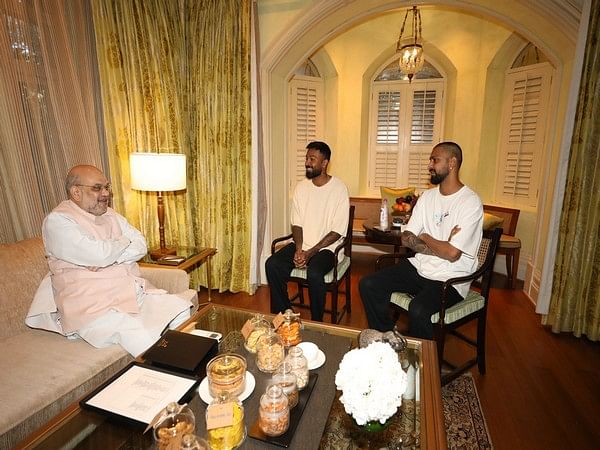 Hardik Pandya meets Home Minister Amit Shah ahead of Sri Lanka series