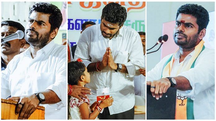 Tamil Nadu BJP chief Annamalai wearing his Bell & Ross Rafale watch | Twitter @annamalai_k