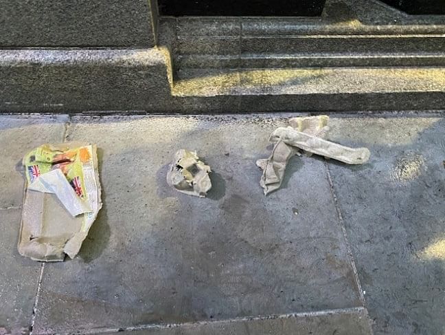 Egg cartons lie outside Indian High Commission, London on 13 February | Photo: UK Crown Prosecution Service
