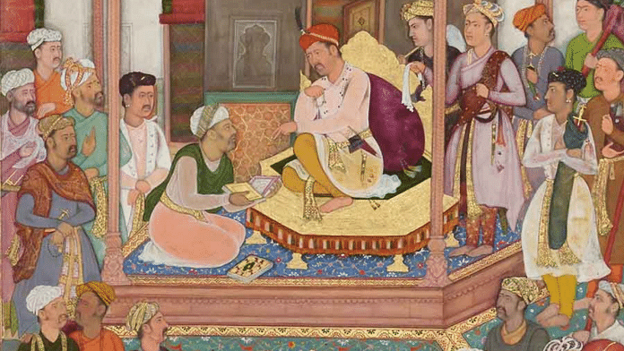 Abul Fazl presenting Akbarnama to the Mughal emperor | Wikimedia Commons