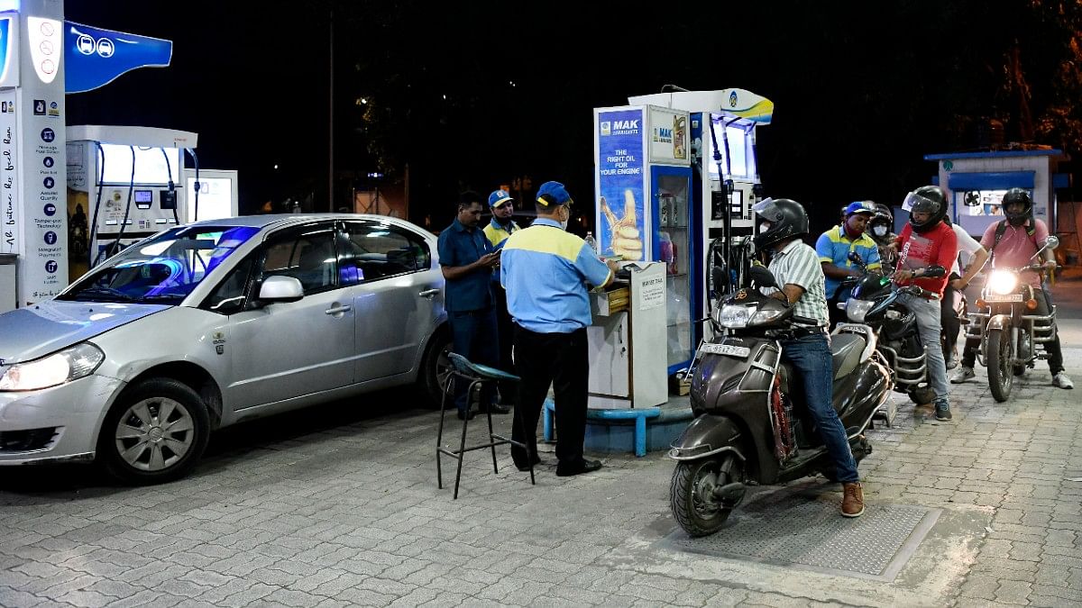 File photo of a petrol pump in Delhi | ANI