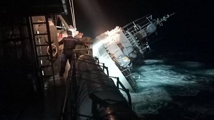 HTMS Sukhothai suffered an engine malfunction & sank in the Gulf of Thailand Sunday | Twitter/@prroyalthainavy