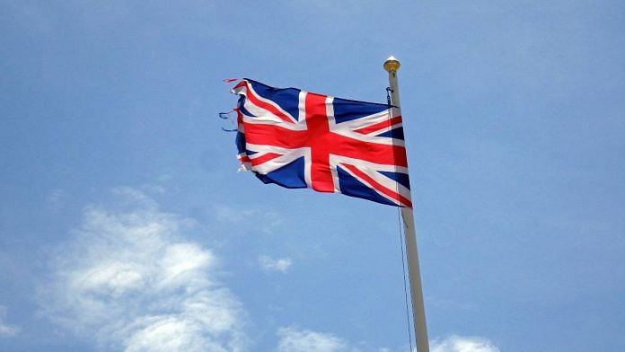 Representational image of the British flag | photo credit: WikiCommons