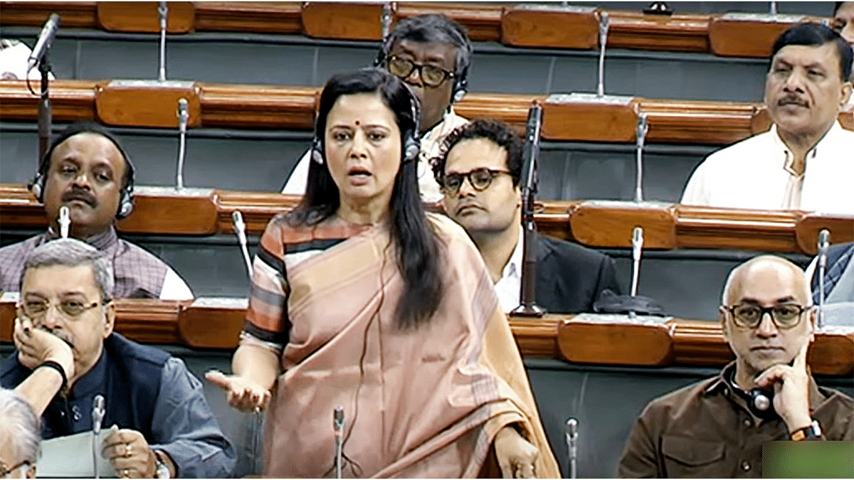 Mahua Moitra in the Lok Sabha | ANI Photo
