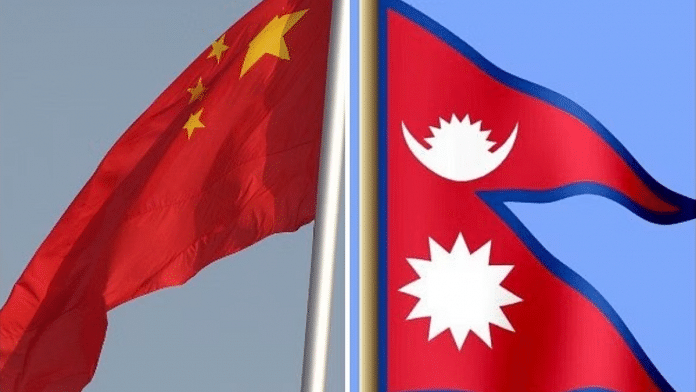 Chinese and Nepalese flags| Representative image | ANI
