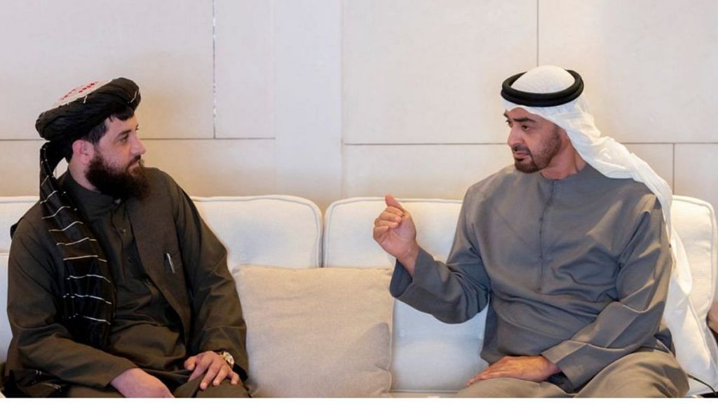 Representational image | President of the United Arab Emirates Sheikh Mohamed bin Zayed Al Nahyan meets with Afghanistan's Acting Defence Minister Mullah Mohammad Yaqoob at Al-Shati Palace in Abu Dhabi, United Arab Emirates December 4, 2022 | Ryan Carter/UAE Presidential Court/Handout via Reuters