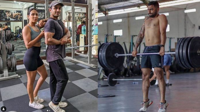 Fitness coaches Sheena Roy and husband Alpha Madhu (left). Nike coach Kunal Rajput (right) | via Instagram