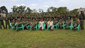 ULFA C-in-C Paresh Baruah and late Jibon Moran with the cadres at former Central HQ, Myanmar (2017-18) | By special arrangement