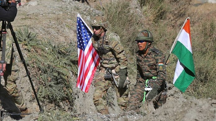 Indian, American soldier during Yudh Abhyas 2022 | Suraj Singh Bisht | ThePrint