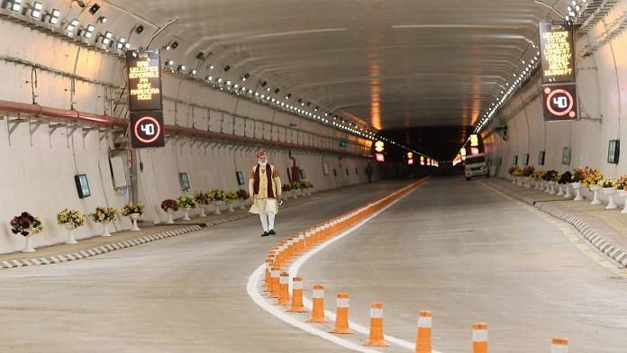 File photo of PM Modi at the Atal Tunnel | Commons