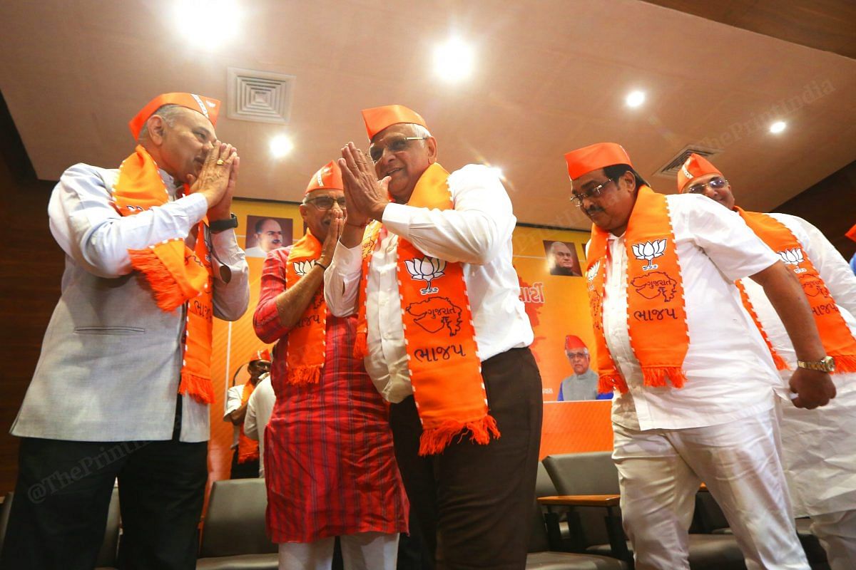 Patel with other BJP leaders |  Photo: Praveen Jain |  impression