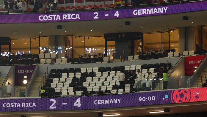 A view of the score after the Costa Rica and Germany match at Al Bayt Stadium, Al Khor, Qatar on 2 December 2022 | Reuters /Wolfgang Rattay