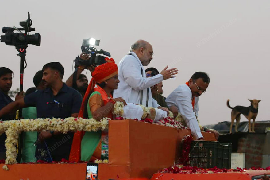 Shah addresses the voters | Photo: Praveen Jain | ThePrint