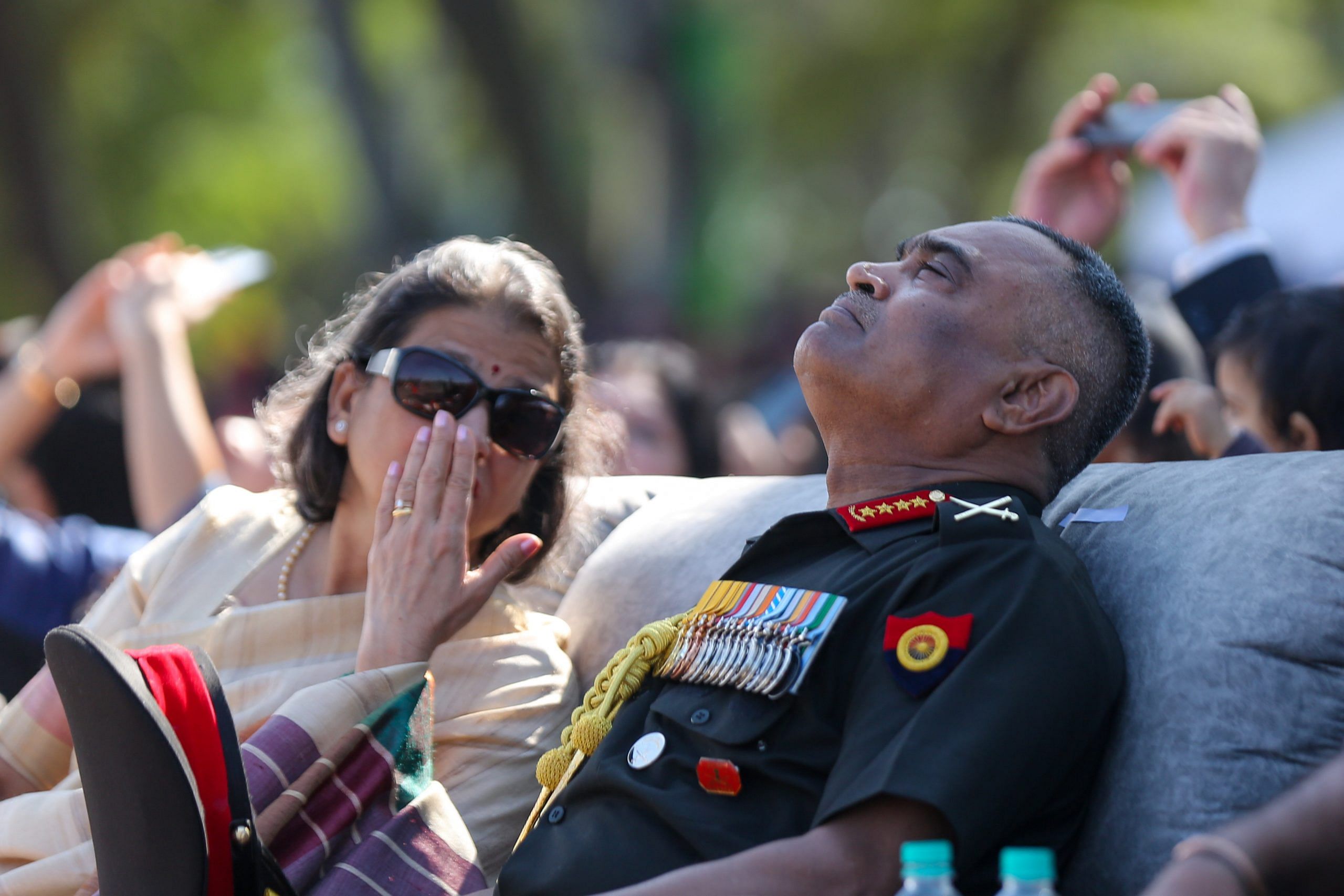 Chief of Army staff Gen. Manoj Pande witnessing fly-past | Suraj Singh Bisht | ThePrint