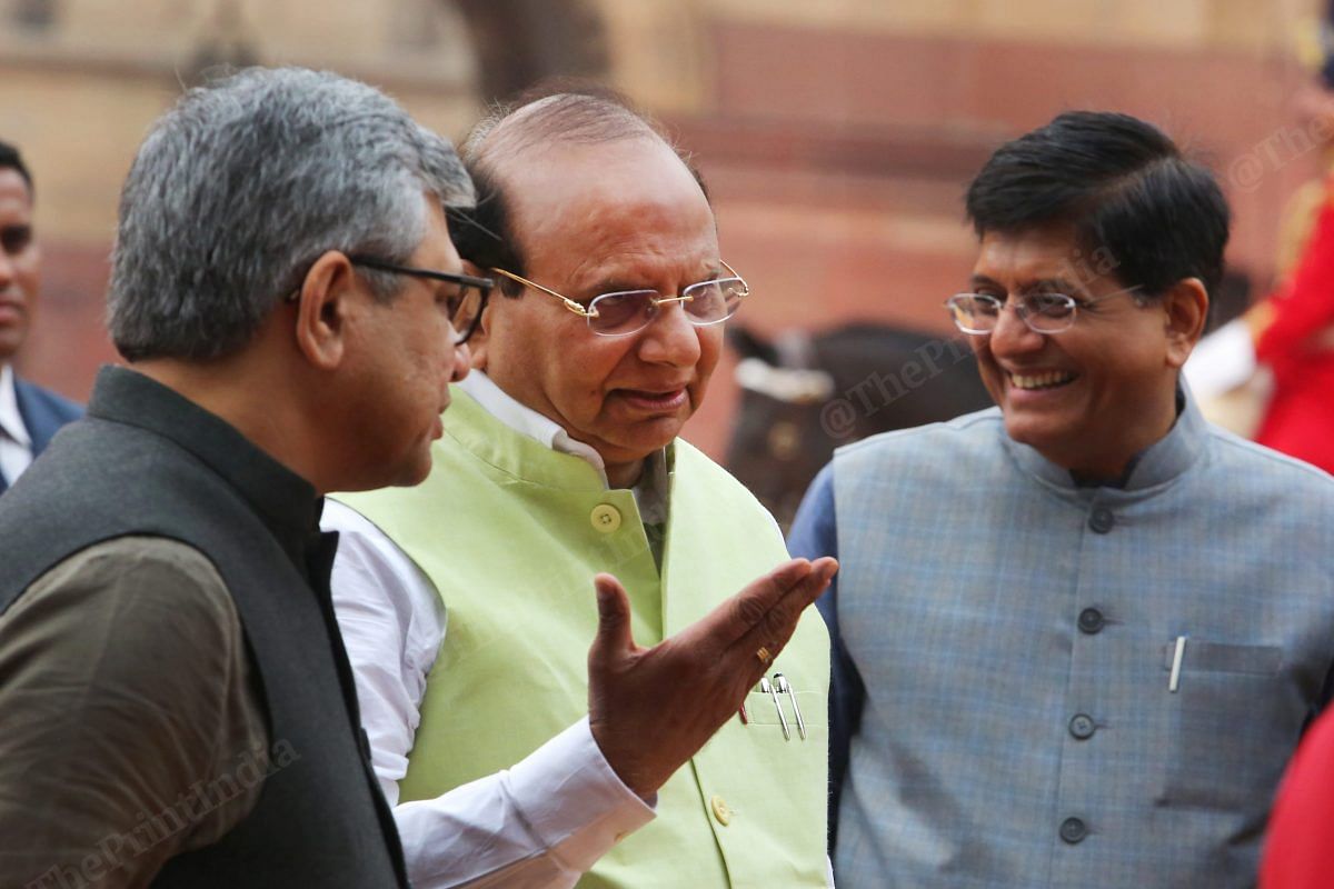 From left to right - Railway Minister Ashwini Vaishnav, Lieutenant Governor VK Saxena and Union Minister Piyush Goyal |  Photo: Praveen Jain |  impression
