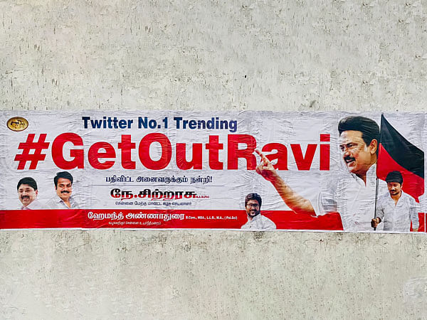 'Tamizhagam' row: '#Getout Ravi' posters spotted in West Chennai