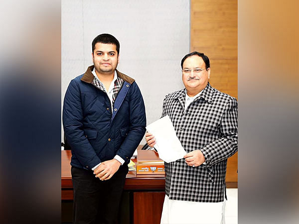 Recently Appointed Chairman of GCNI Shubham Chaudhary Meets BJP National President JP NADDA