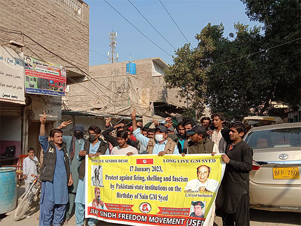 119th birth anniversary of Sindhi Nationalism's founder: JSFM protests against state brutalities