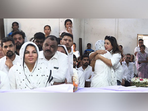 Last rites: Farah Khan, Rashami Desai pay last respect to Rakhi Sawant's mother