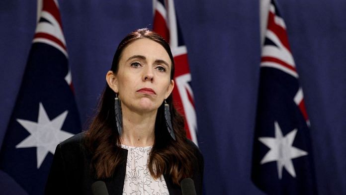 File photo of New Zealand Prime Minister Jacinda Ardern addresses members of the media during a joint news conference hosted with Australian Prime Minister Anthony Albanese, following their annual Leaders’ Meeting, at the Commonwealth Parliamentary Offices in Sydney, Australia, 8 July 2022 | Reuters/Loren Elliott