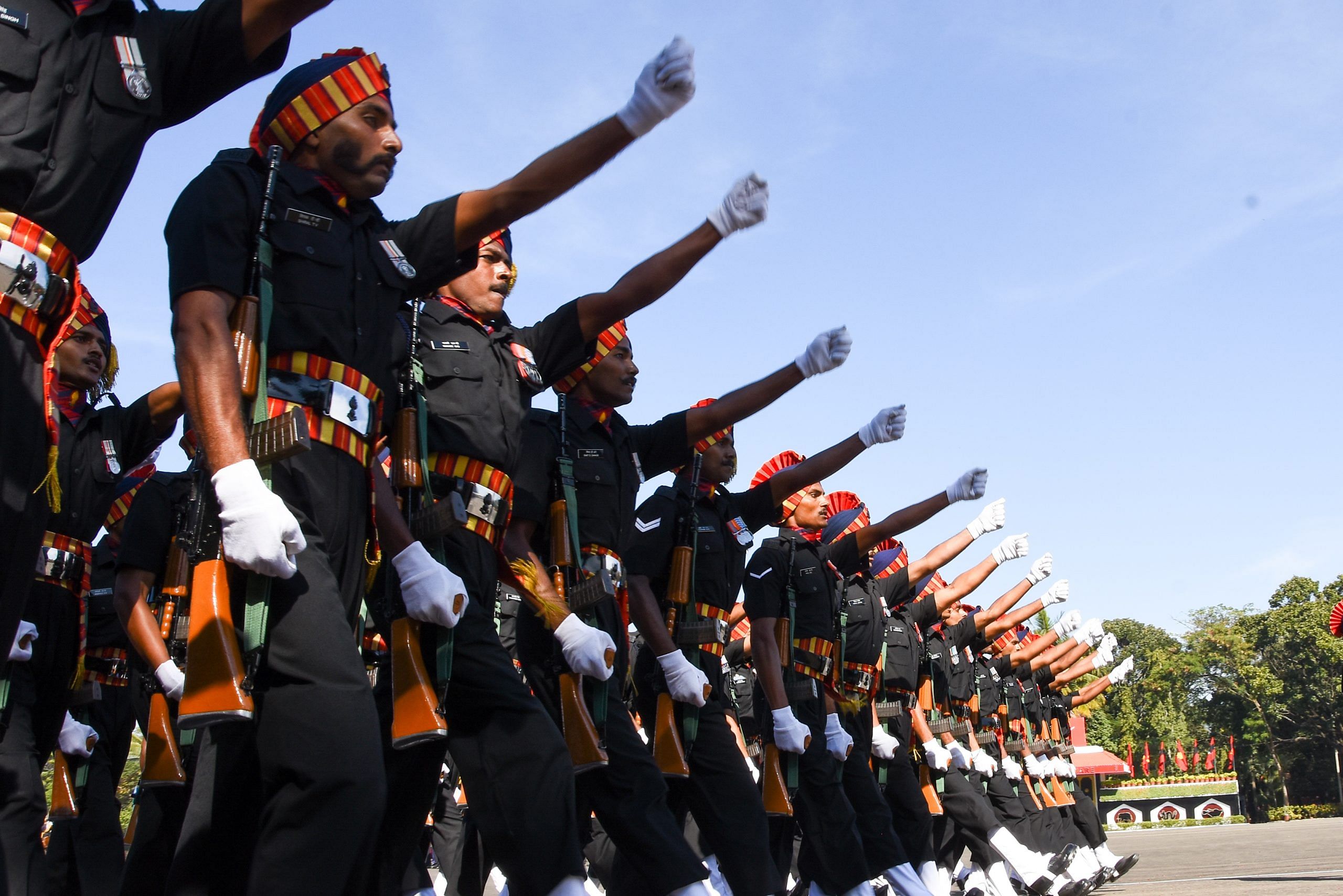 Madras Regiment personnel during Army Day parade | Suraj Singh Bisht | ThePrint