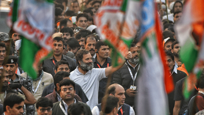 Rahul Gandhi leading the Bharat Jodo Yatra | Suraj Singh Bisht/ThePrint