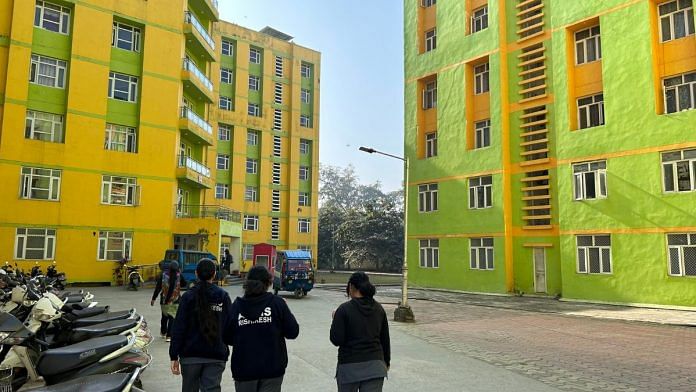 A group of AIIMS-Rishikesh students heading toward their hostel | Jyoti Yadav, ThePrint