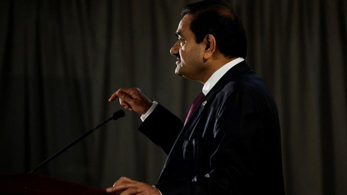 Gautam Adani speaks during an inauguration ceremony after the Adani Group completed the purchase of Haifa Port earlier in January 2023, in Haifa port, Israel, on January 2023 | Reuters