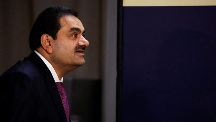 Gautam Adani speaks during an inauguration ceremony after the Adani Group completed the purchase of Haifa Port earlier in January 2023, in Haifa port, Israel, on 31 January 2023 | Reuters