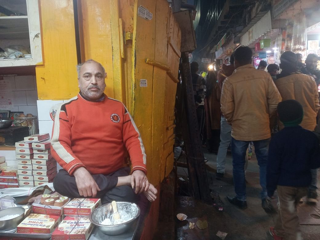 59-year-old Vishnu Khandelwal's shop has been marked by the officials under the survey | Photo: Krishan Murari | The Print