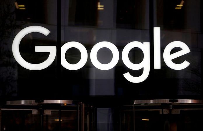 The Google logo is pictured at the entrance to the Google offices in London | Reuters/Hannah McKay/File Photo