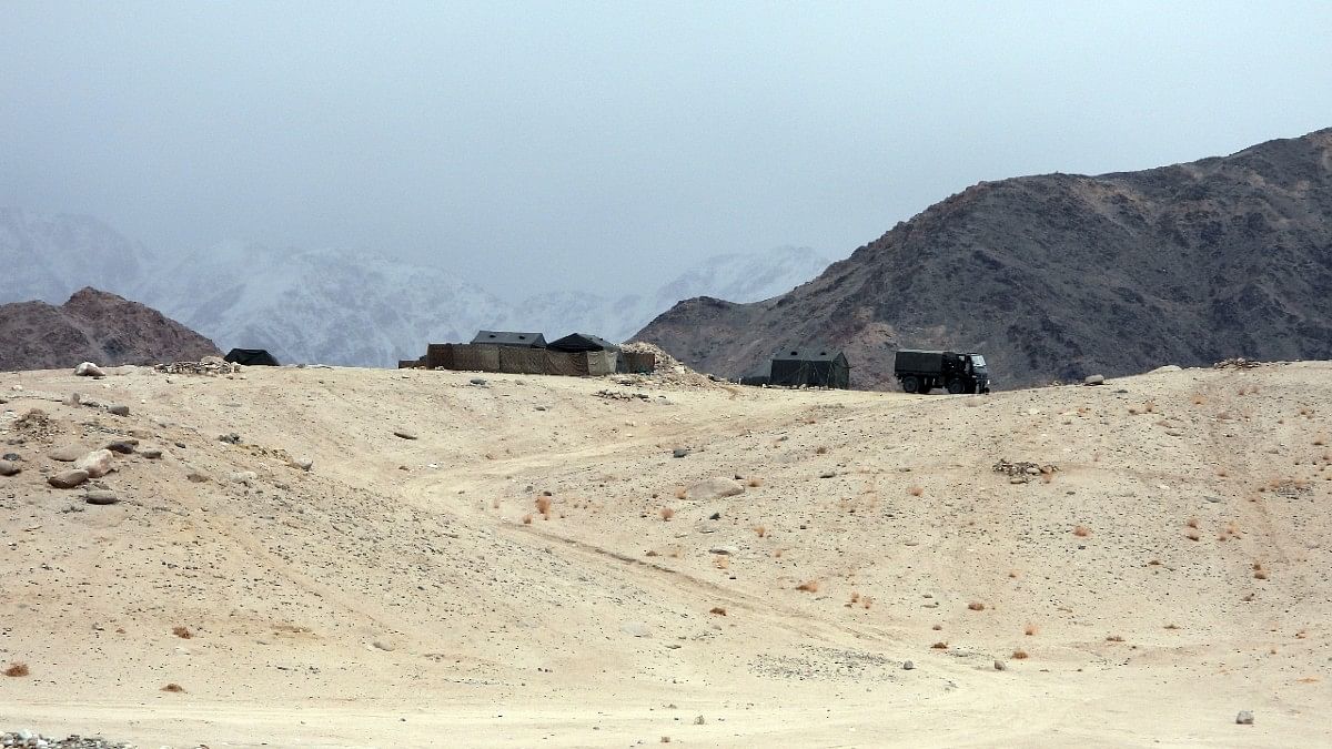File photo of an Indian Army vehicle moving towards LAC in Ladakh | ANI