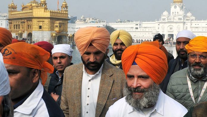 Congress leader Rahul Gandhi at Golden Temple in Amritsar Tuesday | ANI