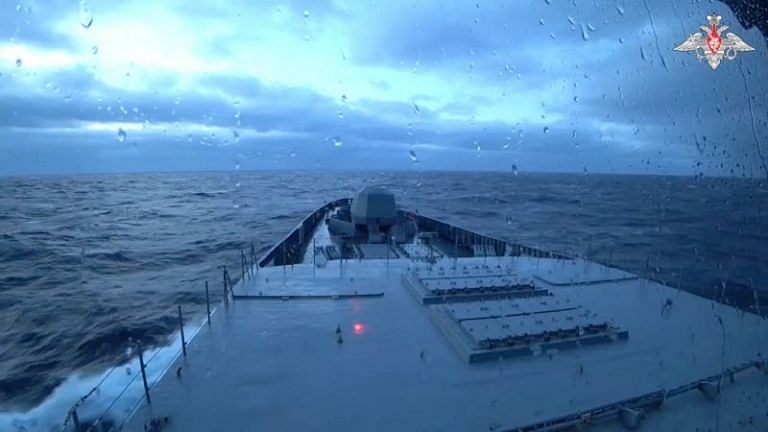 Russian warship armed with hypersonic cruise weapons holds drills in Norwegian Sea