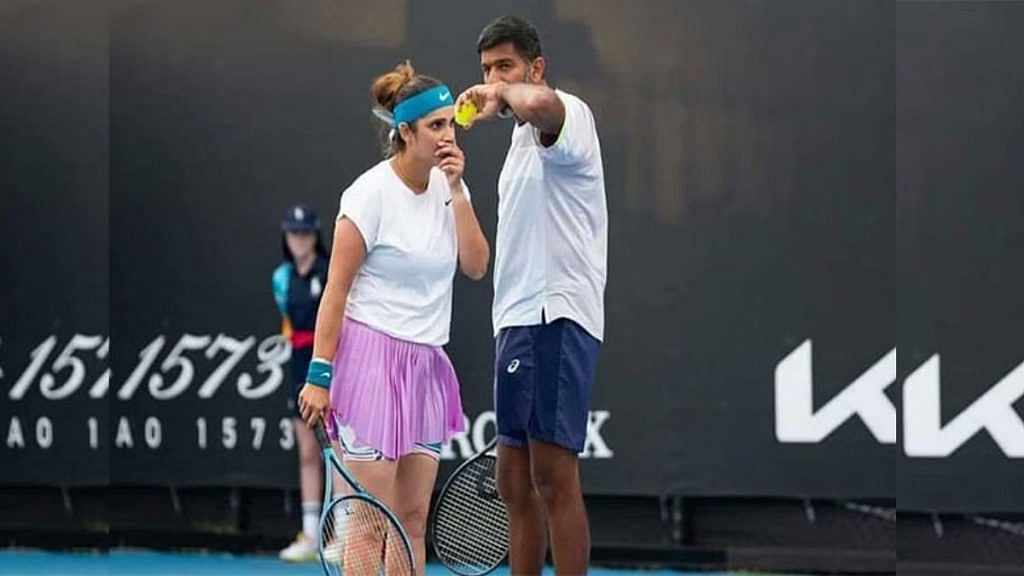Sania Mirza and Rohan Bopanna at the Australian Open in Melbourne| All India Tennis Association/@AITA__Tennis