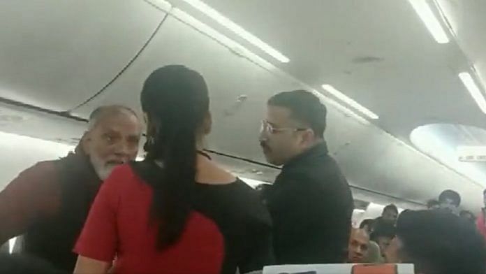 'Unruly & inappropriate' behaviour by a passenger on the Delhi-Hyderabad SpiceJet flight at Delhi airport today | ANI