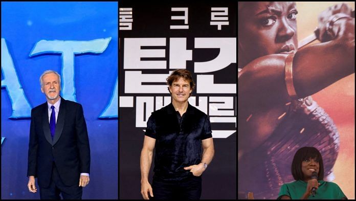 From left to right: Filmmaker James Cameron, and actors Tom Cruise and Viola Davis | Reuters file photo