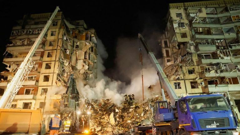 Russian strikes hit targets across Ukraine, at least 12 dead in Dnipro