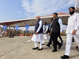 File photo of PM Modi, Deputy Maharashtra CM Devendra Fadnavis and CM Eknath Shinde | ANI
