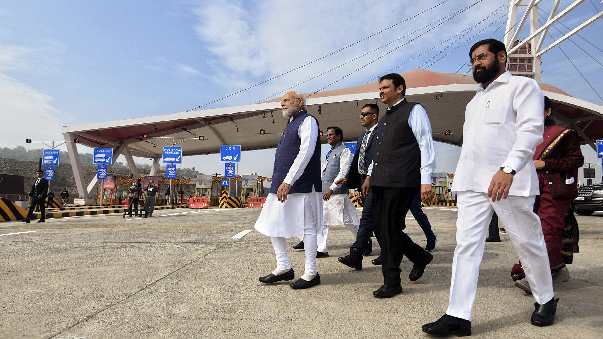 File photo of PM Modi, Deputy Maharashtra CM Devendra Fadnavis and CM Eknath Shinde | ANI
