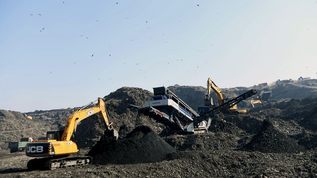 File photo of a segregation machine at work at the Okhla landfill | ANI