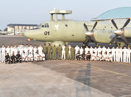 File photo of IN 301, the first IL 38SD aircraft of the Indian Navy, after it was decommissioned on 17 January 2022 | Pic courtesy: indiannavy.nic.in