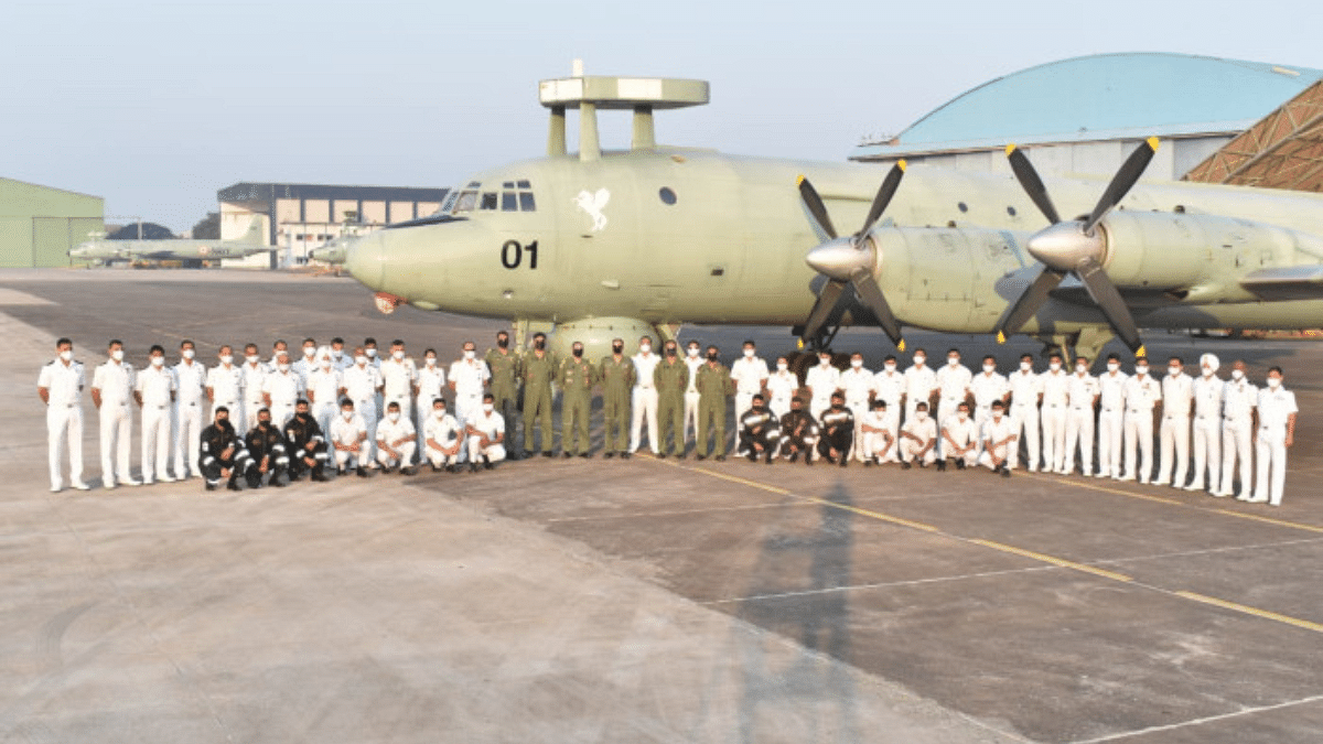 File photo of IN 301, the first IL 38SD aircraft of the Indian Navy, after it was decommissioned on 17 January 2022 | Pic courtesy: indiannavy.nic.in