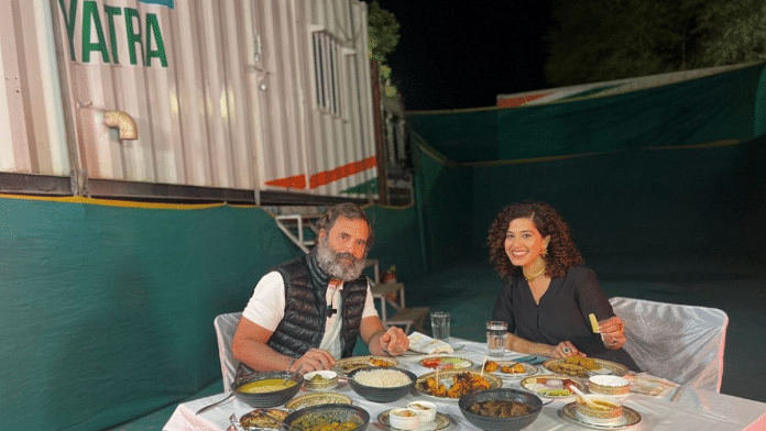 Congress leader Rahul Gandhi spoke on various topics with Curly Tales editor-in-chief Kamiya Jani over dinner during the interview | Pic courtesy: Curly Tales