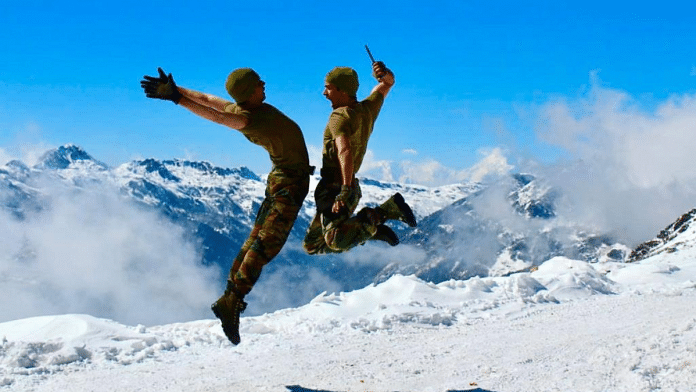 Soldiers give a demonstration of mixed martial art training | Pic courtesy: Indian Army