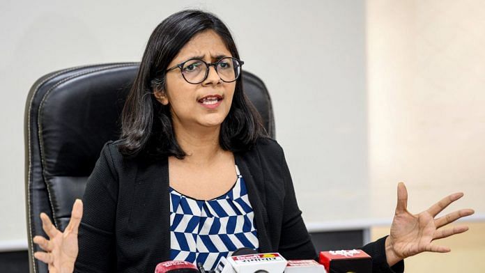 File photo of Delhi Commission for Women Chairperson Swati Maliwal addressing a press conference in New Delhi on 30 September, 2022 | ANI