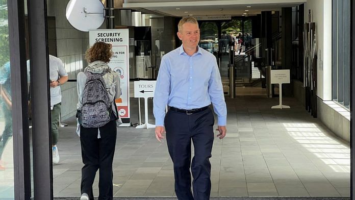 Chris Hipkins walks, after being confirmed as the only nomination to replace Jacinda Ardern as leader of the Labour Party, at New Zealand's parliament in Wellington, New Zealand on 21 January, 2023 | Reuters