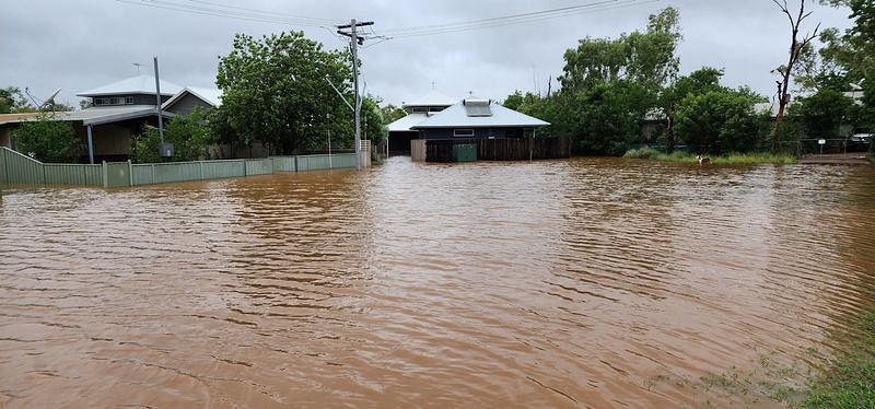 A view of flooding in Fitzroy Crossing, Australia January 3, 2023 in this picture obtained from social media. Callum Lamond/via Reuters
