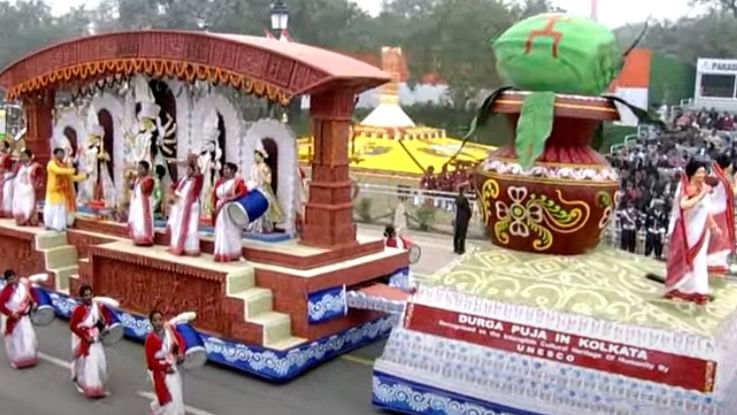 durga puja kolkata The tableau of West Bengal at the Republic Day parade in New Delhi on 26 January 2023